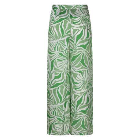 Chino paula loose pant vert avec des imprimés et une coupe droite - Image 2