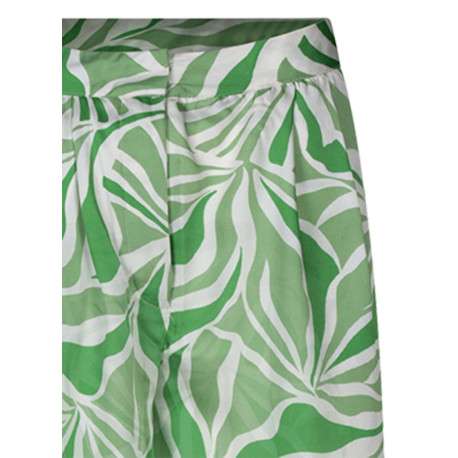 Chino paula loose pant vert avec des imprimés et une coupe droite - Image 3