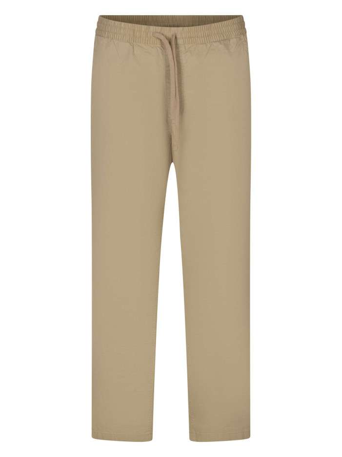 Chino en coton beige uni...
