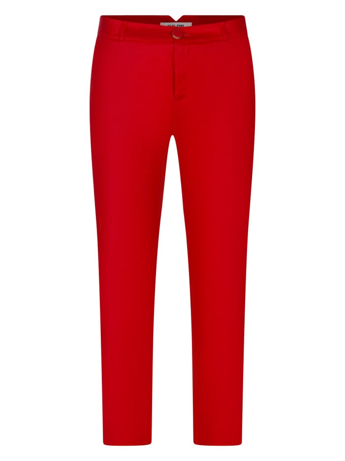 Chino de couleur rouge uni...