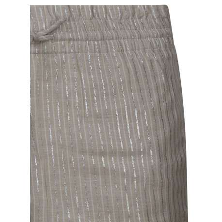 Short chino en coton mélangé écru rayé avec une coupe droite - Image 3