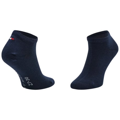 Lot de 2 paires de chaussettes basses en coton mélangé marine unies coupe courte