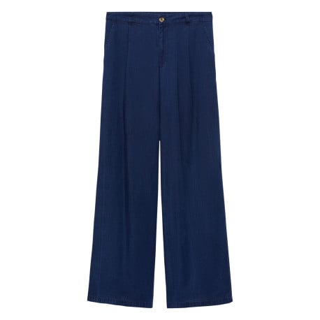 Pantalon chino brut uni avec une coupe bootcut et des passants