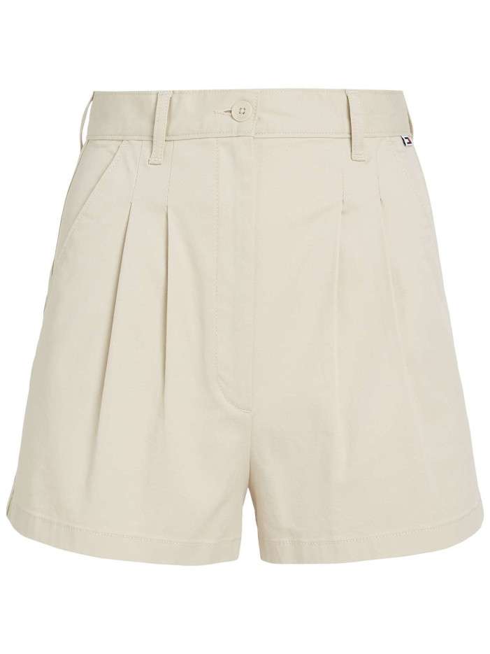 Short Claire en coton beige...