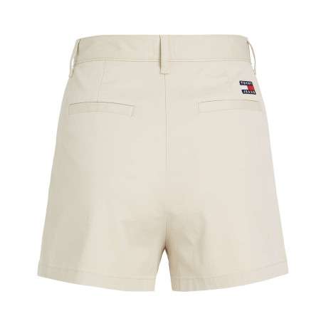 Short Claire en coton beige uni avec une coupe chino et 5 passants - Image 2