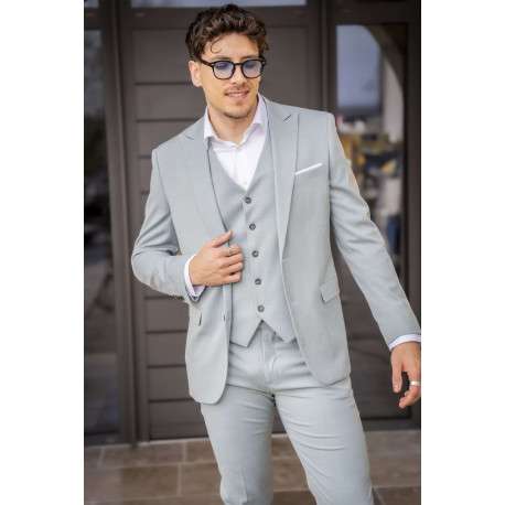 Chemise en coton biologique mélangé blanche unie à coupe droite et col français - Image 5