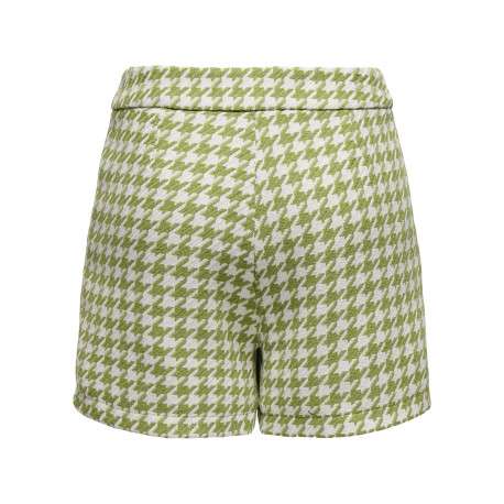 Short chino vert à imprimé pied de poule avec une coupe regular fit - Image 2