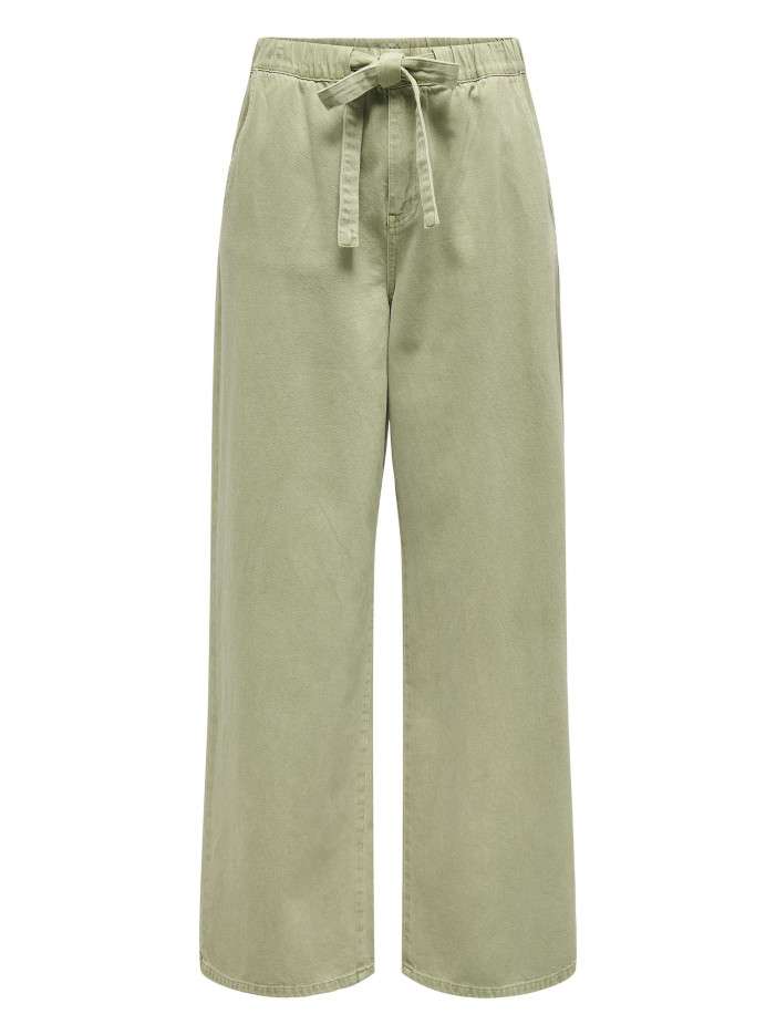 Pantalon en coton kaki uni...