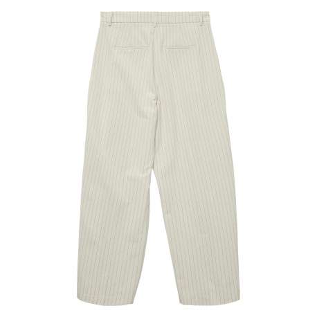 Pantalon chino écru à rayures tennis avec une coupe large et une taille haute - Image 2
