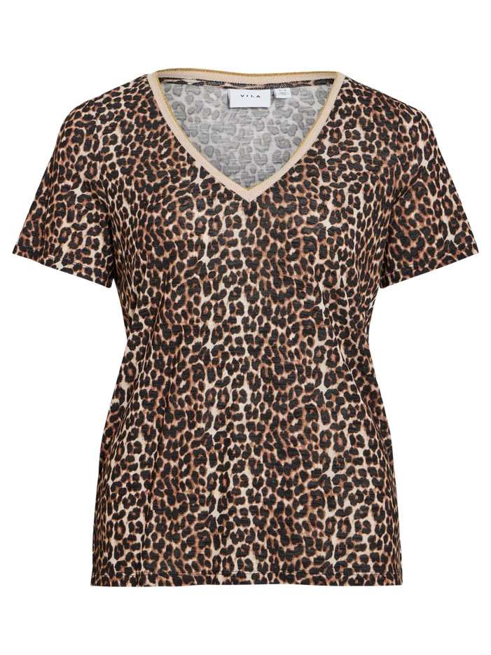 T-shirt à imprimé léopard...