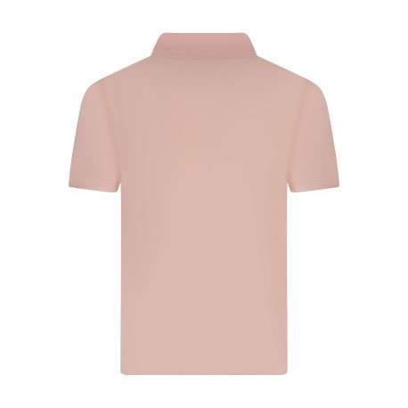 Polo en coton rose en maille piquée avec une coupe droite et un col à revers - Image 2