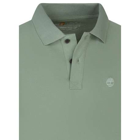 Polo vert en maille piquée avec un col à revers et une coupe droite - Image 3