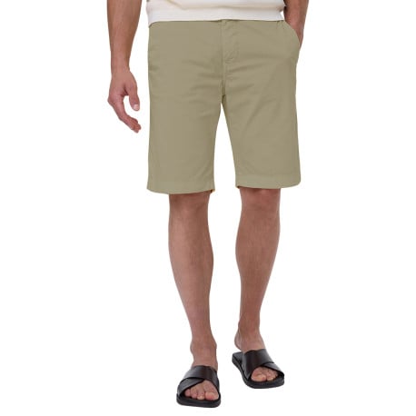 Short Chino en coton couleur sable avec poches à l'italienne à l'avant