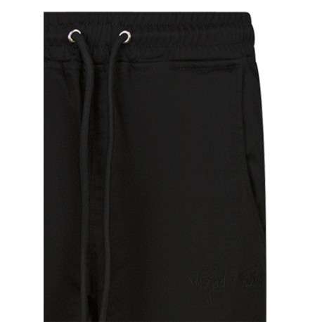 Pantalon cargo noir uni avec une taille élastiquée et une coupe slim - Image 3