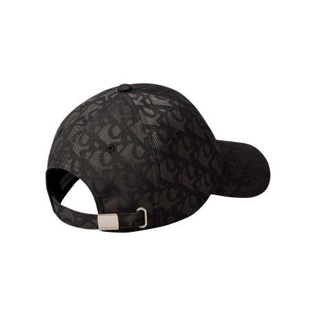 Casquette à fermeture strapback noire et grise avec imprimé monogrammes - Image 2