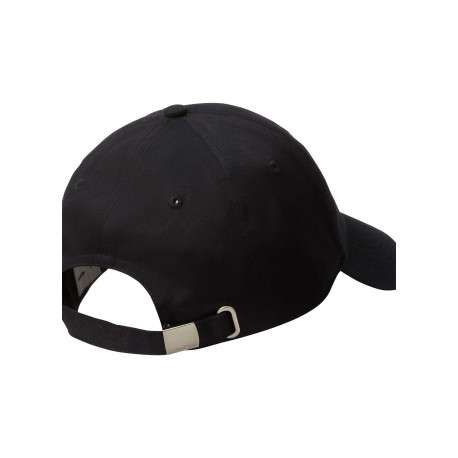 Casquette à fermeture strapback noire unie avec logo noir - Image 2