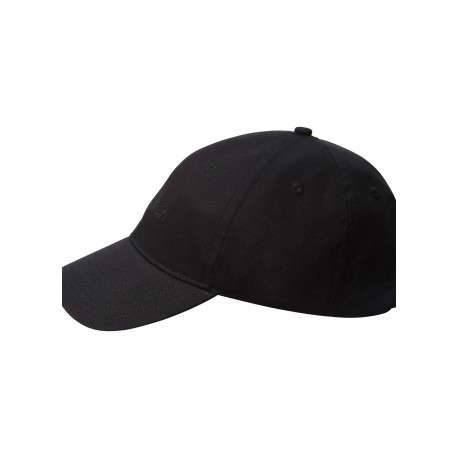 Casquette à fermeture strapback noire unie avec logo noir - Image 3