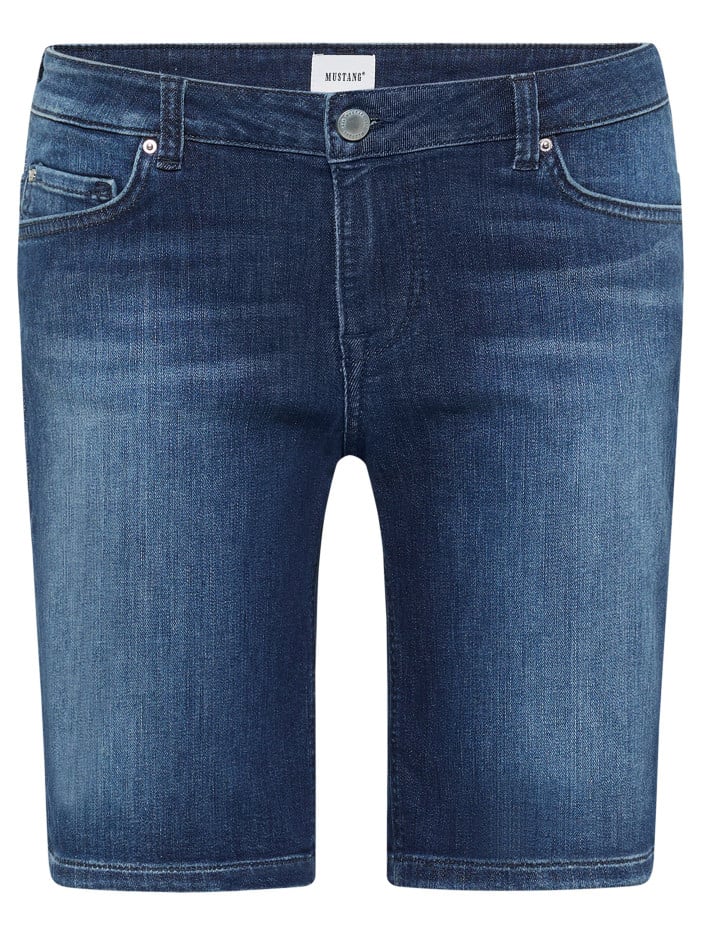 Short indigo en coton...