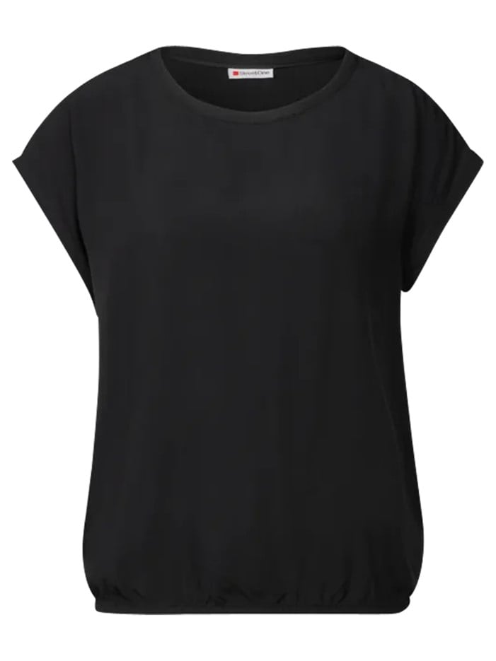 Top noir uni avec une coupe...