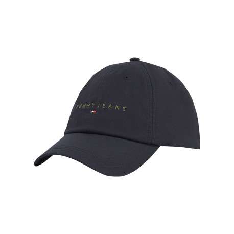 Casquette strapback en coton noire unie avec une écriture or brodée