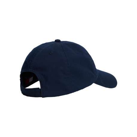 Casquette strapback en coton bleue marine unie avec une écriture brodée - Image 2