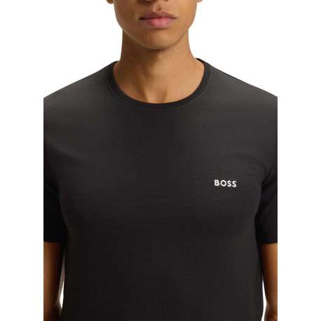 Lot de 3 t-shirts en coton tricolores unis à coupes ajustées et à cols ronds - Image 3