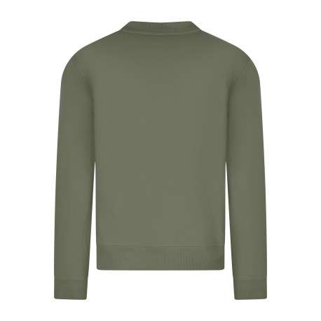 Sweat vert uni avec une coupe droite et nom de la marque à l'avant - Image 2