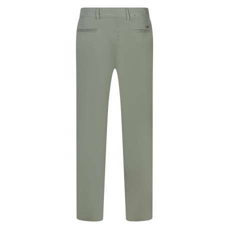 Pantalon Chino vert en coton avec une coupe ajustée et logo brodé - Image 2