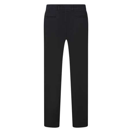 Pantalon Chino noir en coton avec une coupe ajustée et logo brodé - Image 2