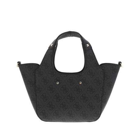 Sac à main avec motif monogrammes contrasté et bandoulière amovible - Image 3