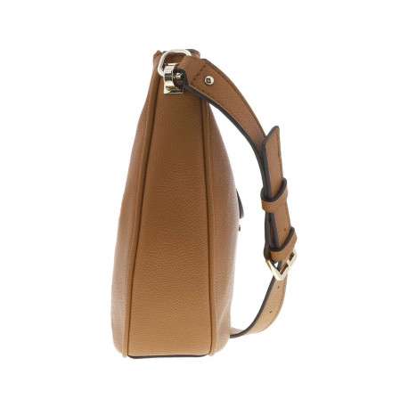 Sac camel à porté épaule forme banane avec détails dorés et bandoulière réglable - Image 2