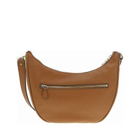 Sac camel à porté épaule forme banane avec détails dorés et bandoulière réglable - Image 3