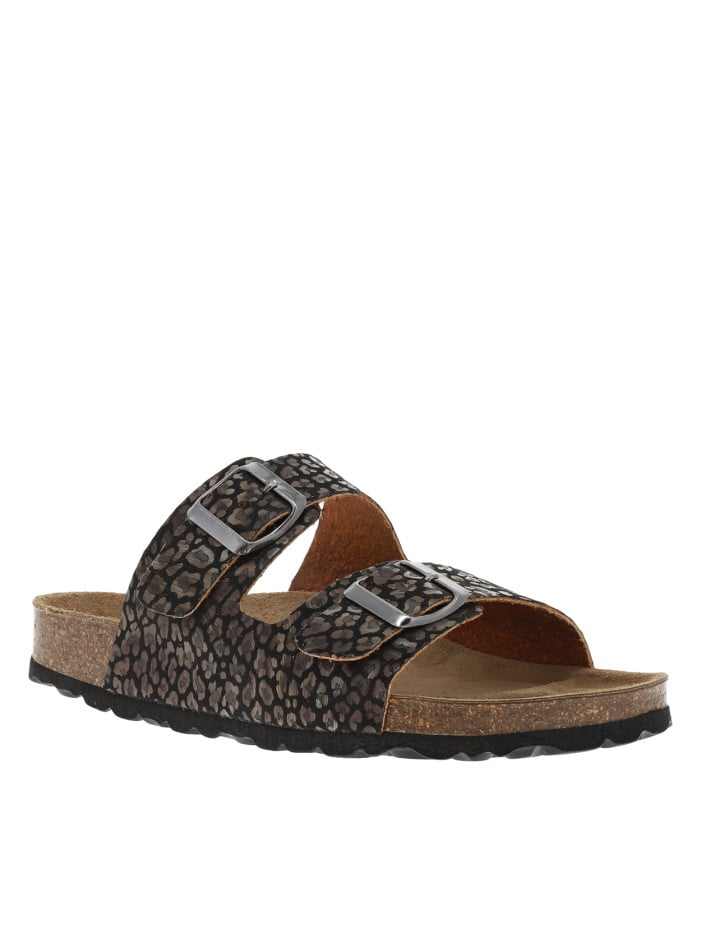 Mules avec motif léopard à...