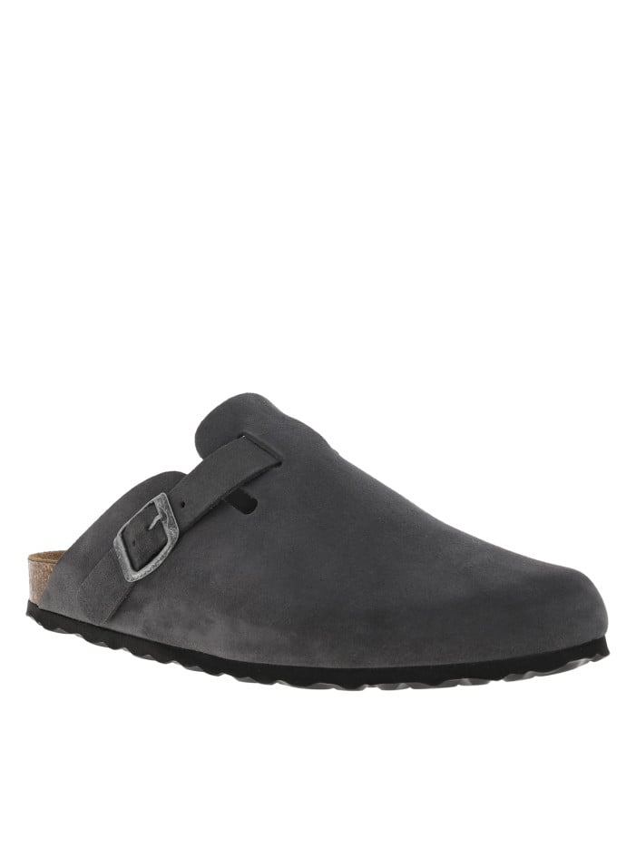 Mules en cuir anthracite...