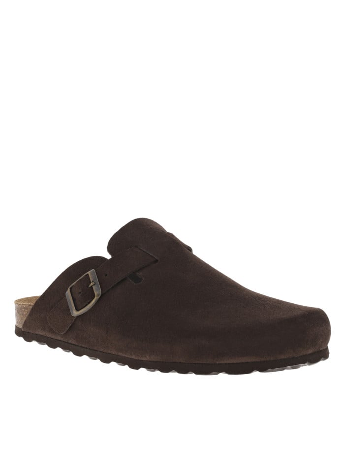 Mules en cuir marron style...