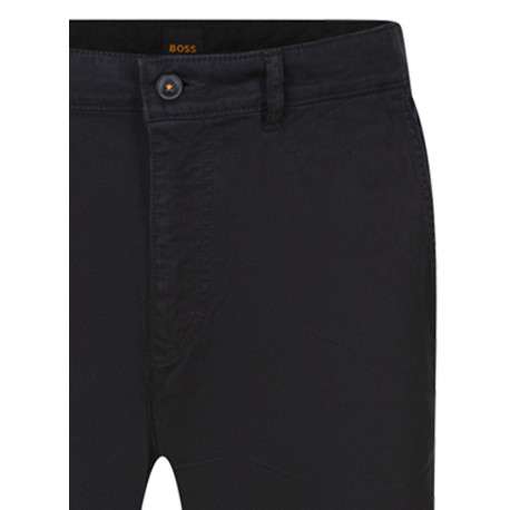 Pantalon Chino noir en coton avec une coupe ajustée et logo brodé - Image 3