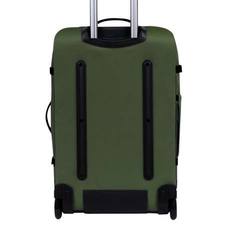 Valise kaki unie souple avec anses et patchs marron de la marque - Image 2