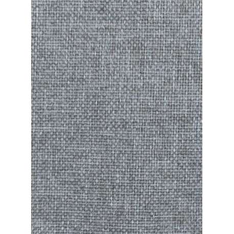 Pochette gris clair unie avec fermeture zippée noire et patch - Image 2
