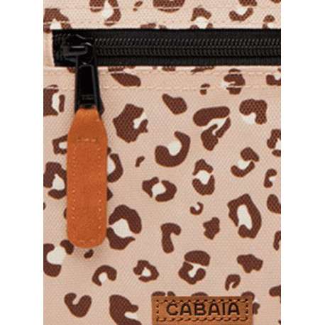 Pochette avec imprimé léopard all-over et fermeture zippée noire - Image 2