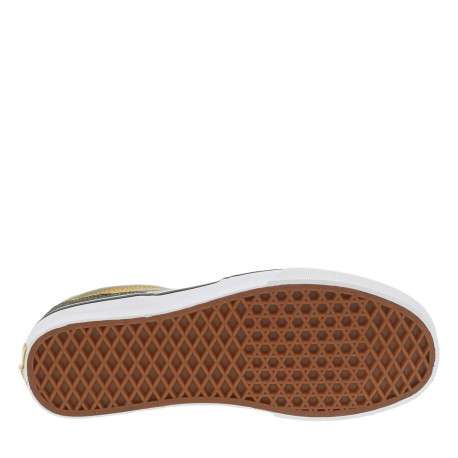 Baskets vertes avec des détails blancs et jaunes et à lacets plats - Image 5