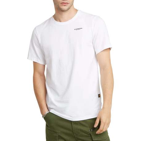 T-shirt en coton blanc uni avec une coupe droite et nom iconique