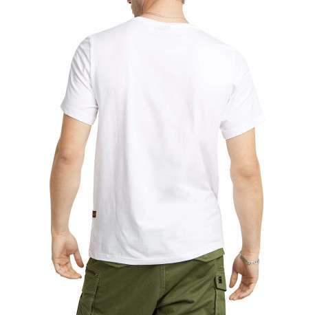 T-shirt en coton blanc uni avec une coupe droite et nom iconique - Image 2