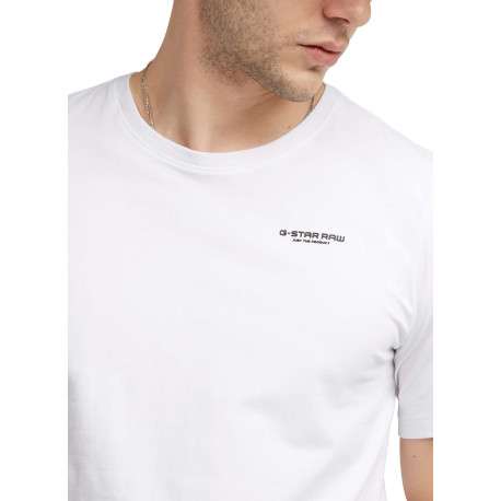 T-shirt en coton blanc uni avec une coupe droite et nom iconique - Image 3