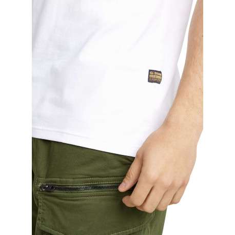 T-shirt en coton blanc uni avec une coupe droite et nom iconique - Image 4
