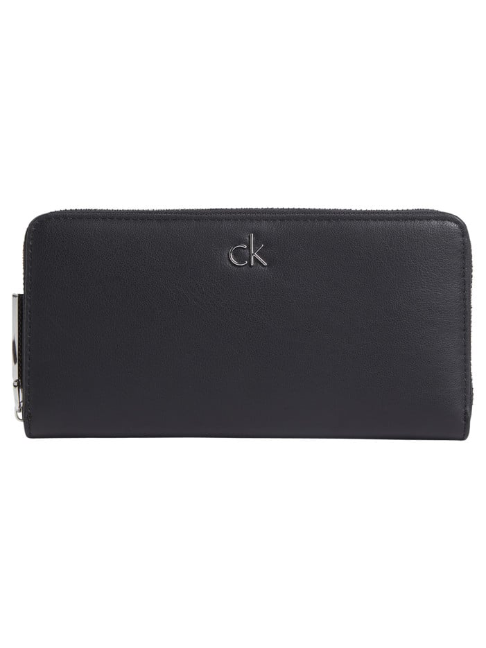 Portefeuille noir uni avec...