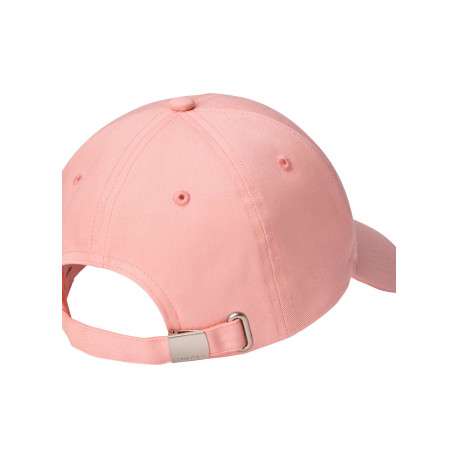 Casquette en coton rose unie avec fermeture strapback avec logo bordeaux - Image 2