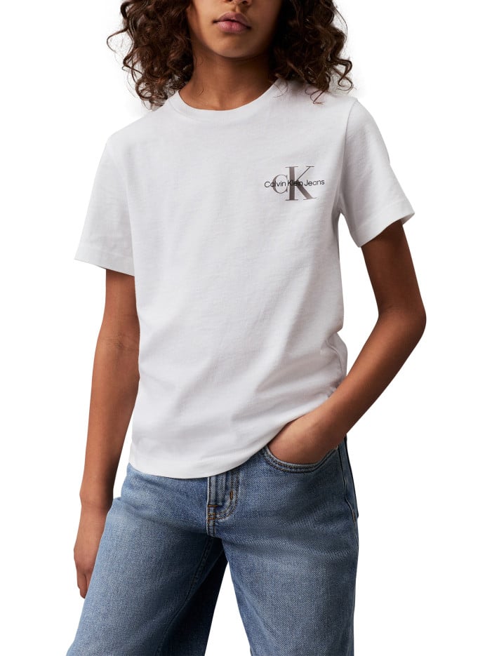 T-shirt en coton blanc uni...