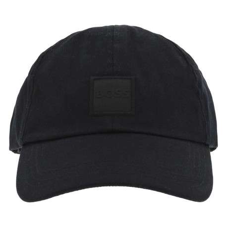 Casquette noire en coton avec logo brodé à l'avant
