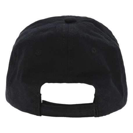 Casquette noire en coton avec logo brodé à l'avant - Image 2