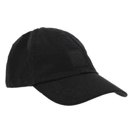Casquette noire en coton avec logo brodé à l'avant - Image 3